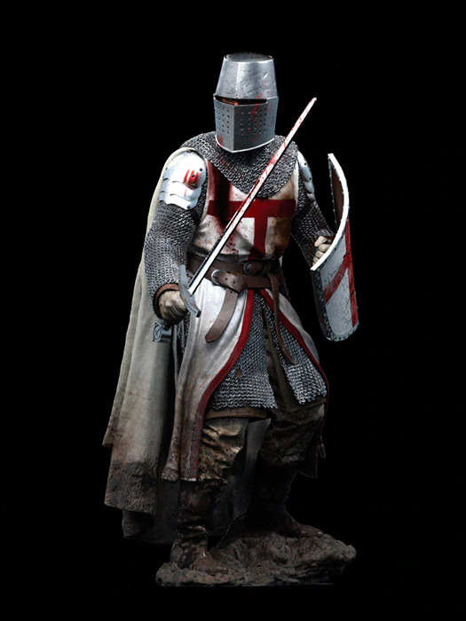 Figura decorativa de caballero templario